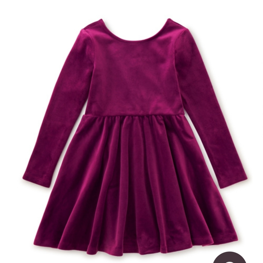Tea Collection Velour Ballet Dress Cosmic Berry Girls Size 4